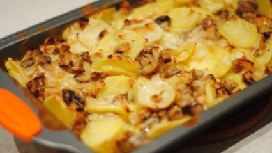 Картофель с шампиньонами в сметане