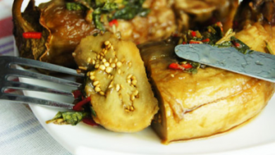 Маринованные баклажаны с чесноком и мятой