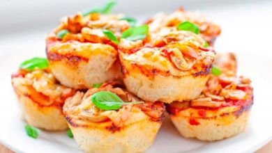Мини пиццы, запеченные в форме для кексов (маффинов)