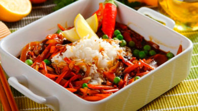 Рис с овощами по-китайски