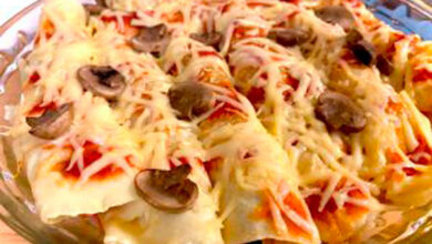 Блины, запеченные с вкусной начинкой